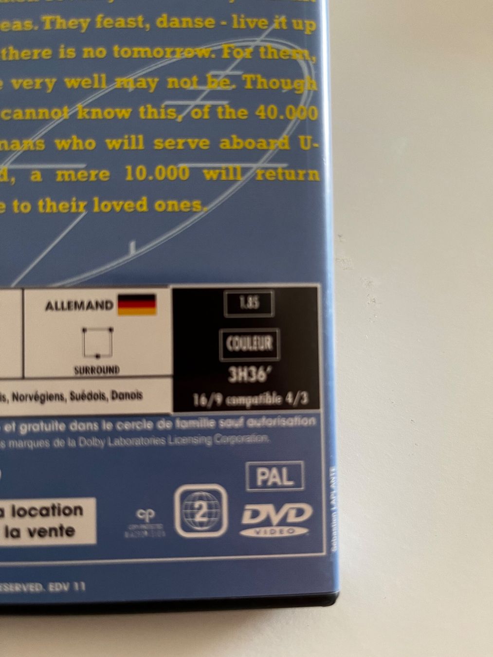 Alle DVDs: Das Boot DVD - Le Bateau - Director's Cut - 3h36 – Gebraucht aus Veyrier von Deniro2 2
