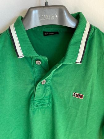 👕 T-Shirt Napapijri Homme Taille L Vert Excellent État