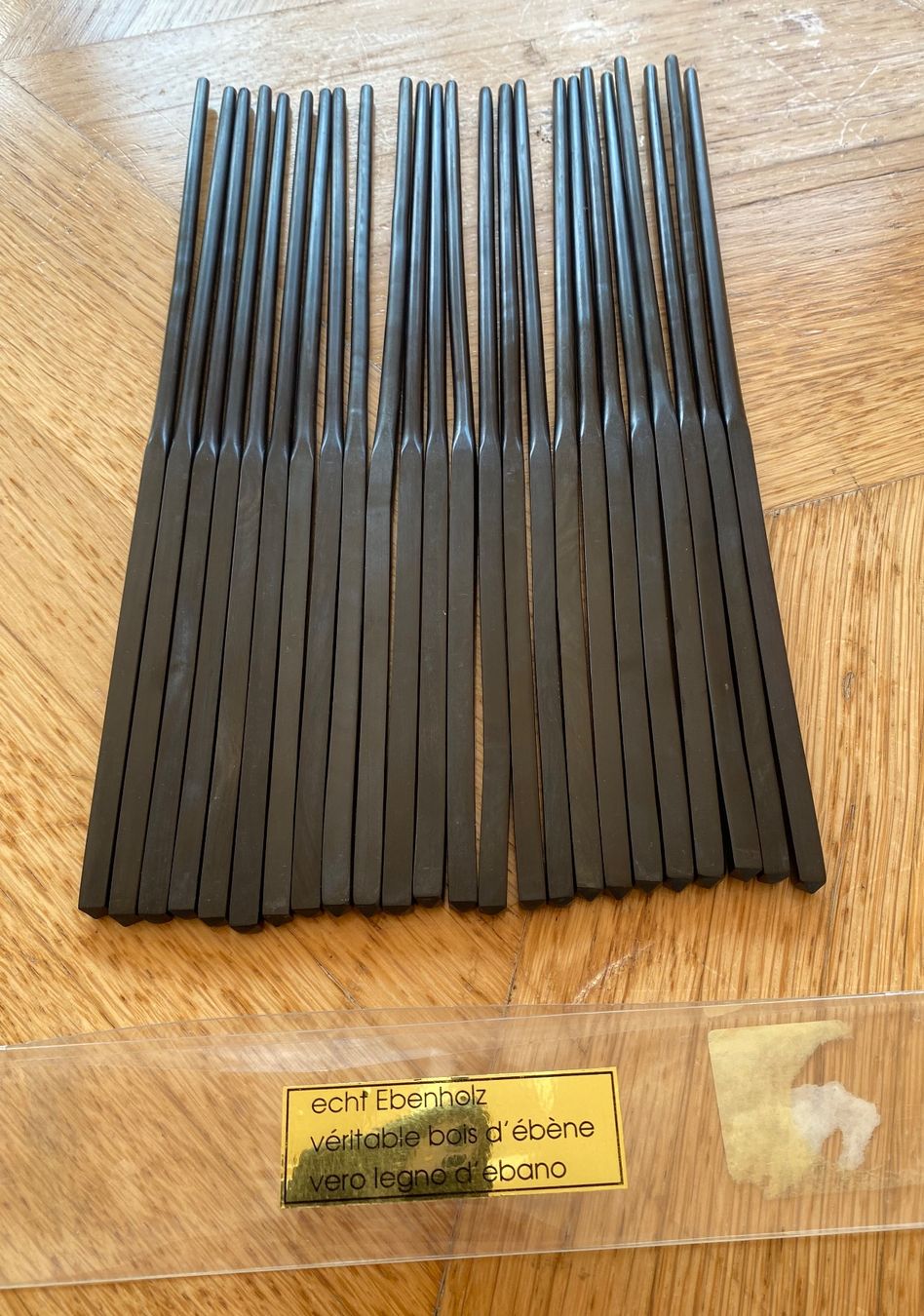 Set di posate: Essstäbchen Eiszange Ebenholz Eben Holz Löffel Gabel – Nuovo (secondo la descrizione) da Dottikon venduto da 6571