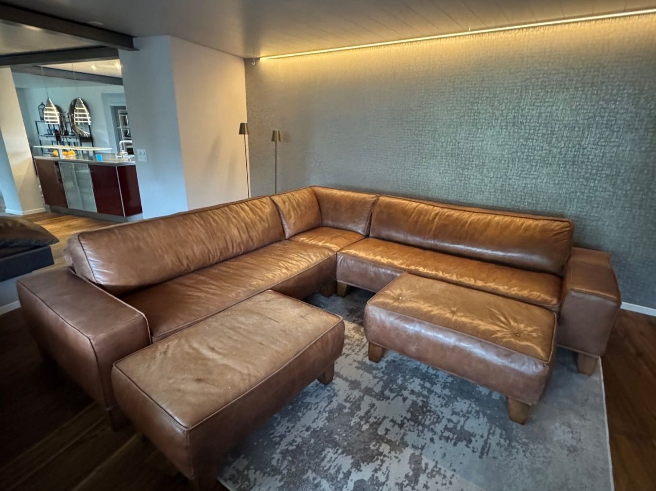 Divani: Edles Echtleder-Ecksofa zu verkaufen – Usato da Huttwil venduto da wiese6