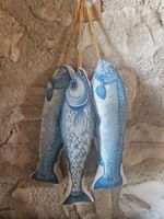 3 poissons tissu et lavande à suspendre