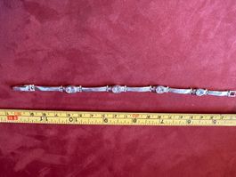 Silber Armkette 925 mit Strass