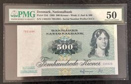 Dänemark 500 Kronen Schein von 1988 - Top Zustand!