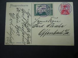 1913 IV Vorläufer Burgdorf auf Flugpostkarte - LUXUS