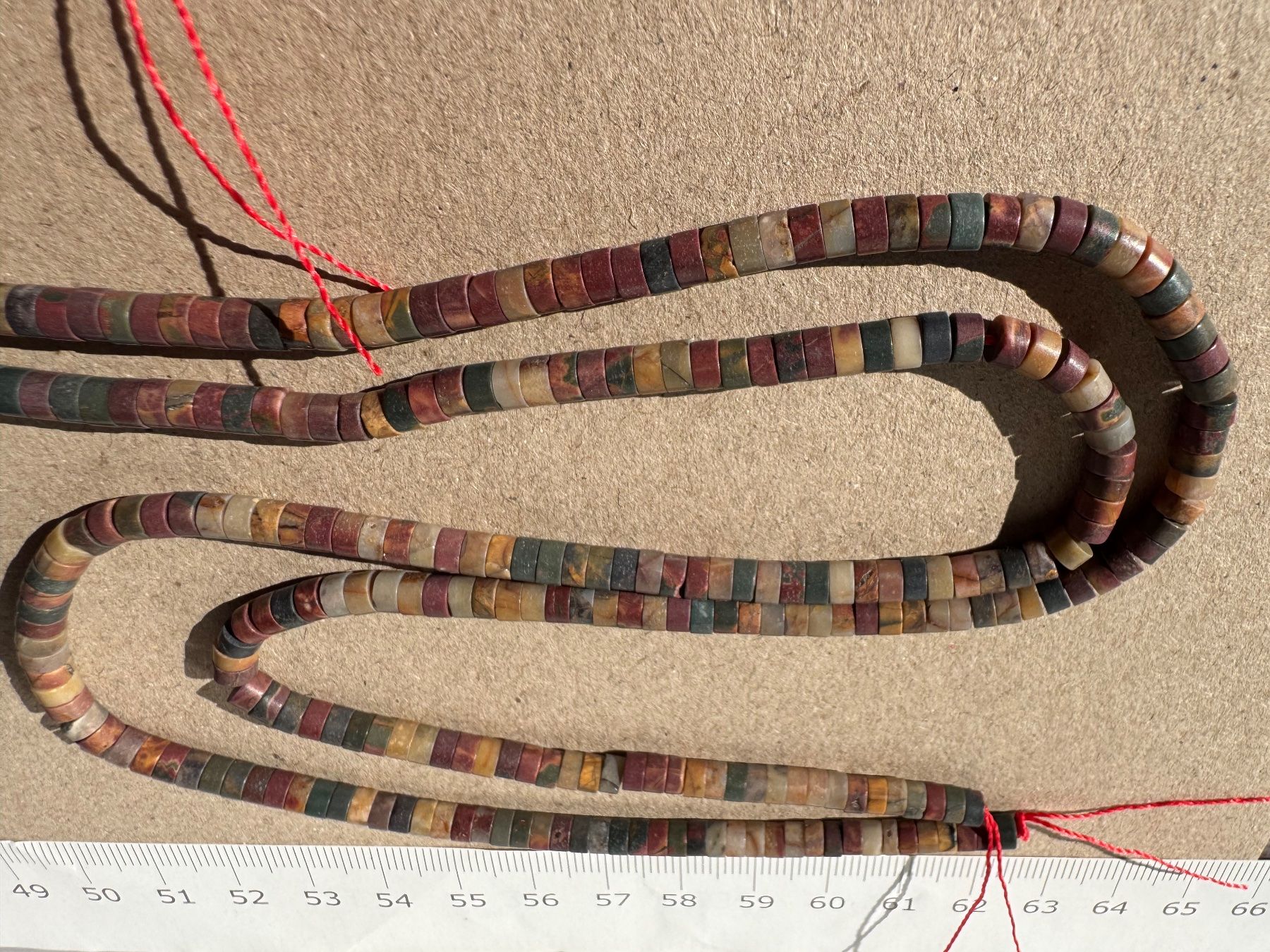 Catenine: Picasso Jaspis    Schlangen - Form    4mm    76cm top Farben – Nuovo e nell'imballaggio originale da Leuggern venduto da gemshow 5