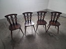 4x Vintage Ercol Fleur de Lys Stühle | Made in England