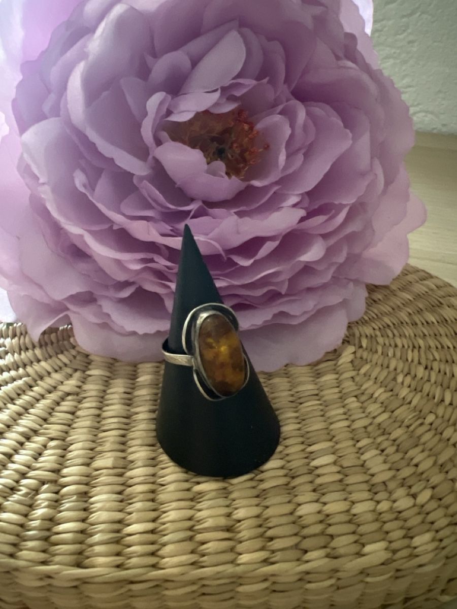 Ringe: Bernstein Ring 925 – Gebraucht aus Seon von Sunny-Schmuck78