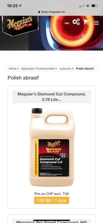 Cutting Polish Meguiar's 85 Diamond Cut Compound 2.0, 3.79L