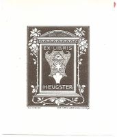 Ex-libris héraldique Howard EUGSTER, (1861-1932). Appenzell.