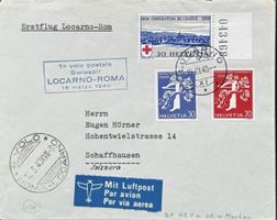 Erstflug Locarno-Rom 1940 mit Landesausstellung