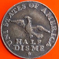 Half Disme USA 1792 / 7. Teuerste Münze der Welt (Replica)