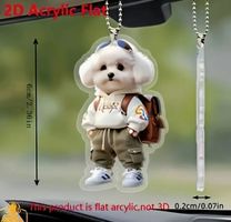 2-D ACRYL ANHÄNGER FÜR TASCHE, AUTO *PUDEL,RUCKSACK......*
