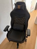 LC-Power Gaming-/Bürostuhl  Schwarz mit goldenen Details