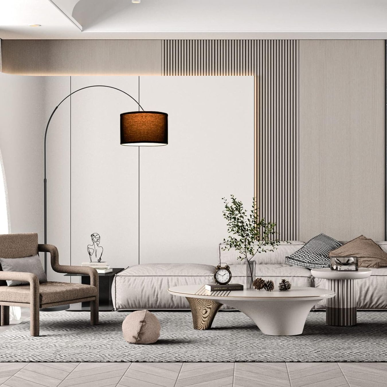 Lampade: Schwarzer! Lampenschirm Stehlampe Bogen Design LED-Birnen – Nuovo e nell'imballaggio originale da Hundwil venduto da pak_b5sl 6