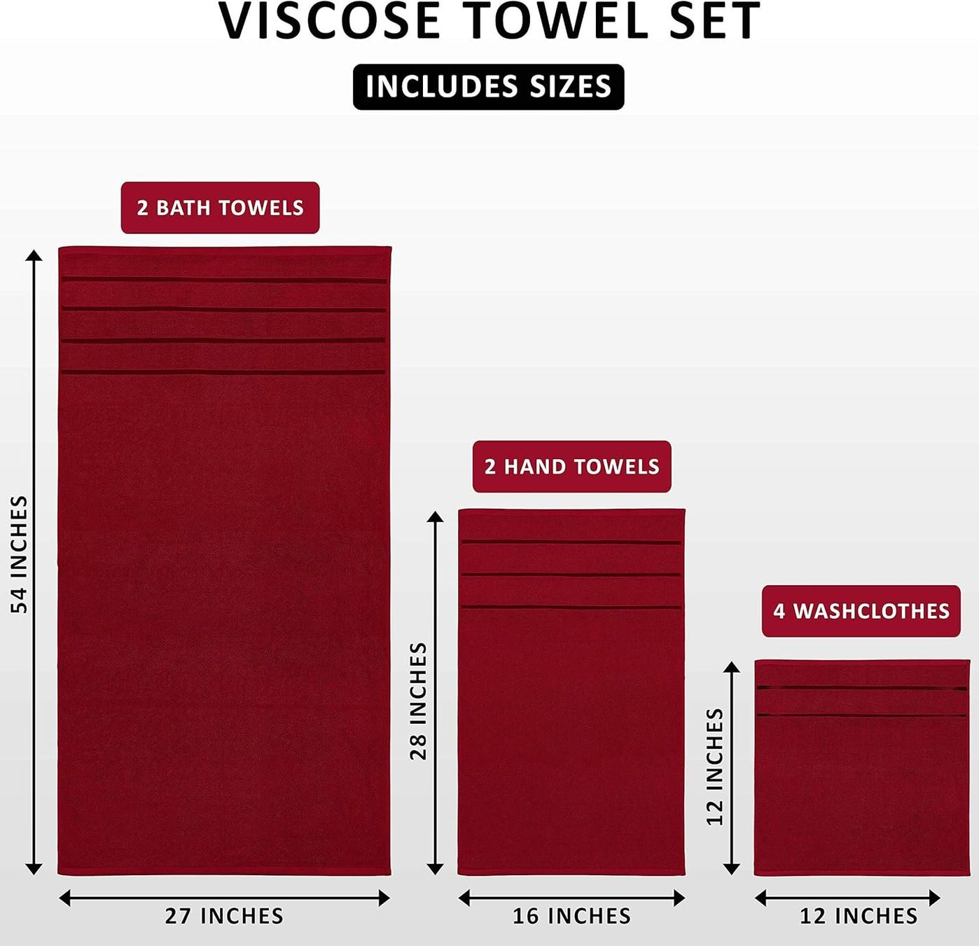 Teli da bagno: 8er-Pack Handtuch-Set Rot – Nuovo e nell'imballaggio originale da Nuglar venduto da SaleRitter 2