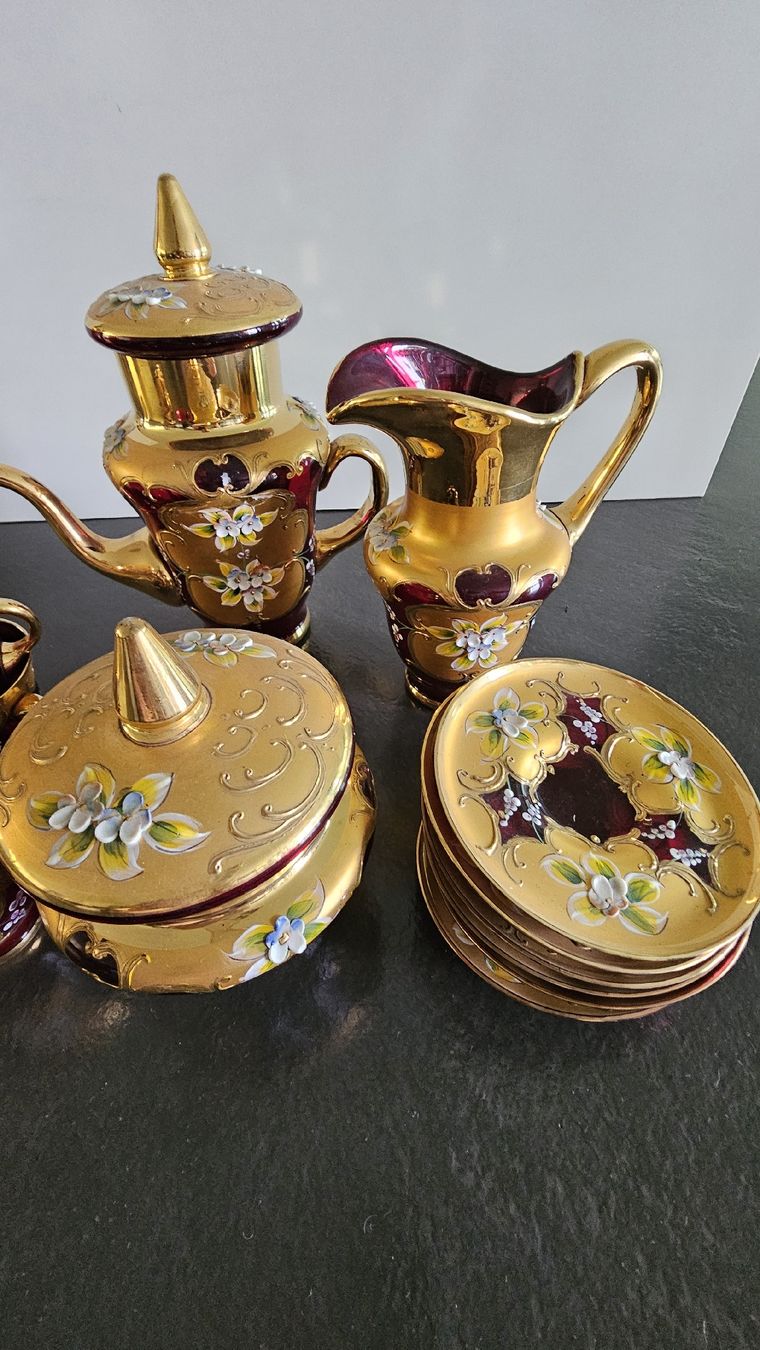 Alle Dekorationen: Venezianisches Kaffee-Service mit Golddekor – Gebraucht aus Richterswil von furlan 5