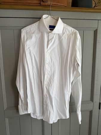 Herren Hemd weiss Italian Suits Grösse 39 Slim Fit