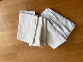 Kopfkissenbezüge Baumwolle weiss und creme 50x65cm
