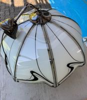 Vintage Hängelampe/Deckenlampe, Glas, Retro Design