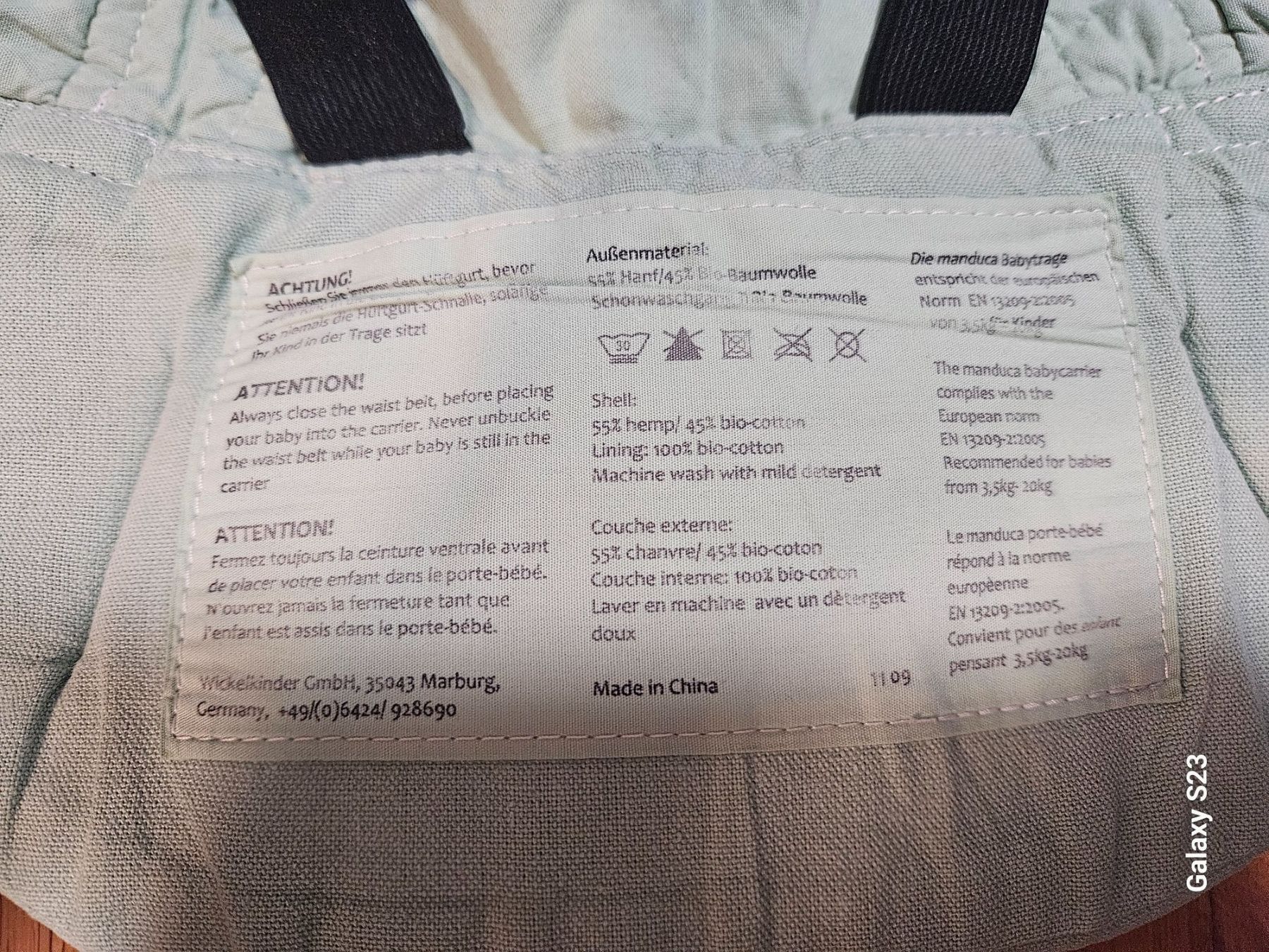 Manduca Marsupi portabebè: Manduca Babytrage in Mint – Usato da Heiden venduto da Breeny 3