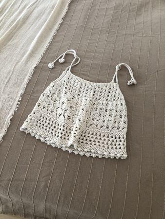 Zara Gehäkeltes Top aus Baumwolle, gr. S. Wie neu!