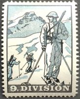 Soldatenmarke 2.WK, 9. Division, gekreuzt, Wi Kdo 92