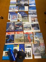 Lot Prospekte, Cap und Trinkflasche - Schweizer Luftwaffe