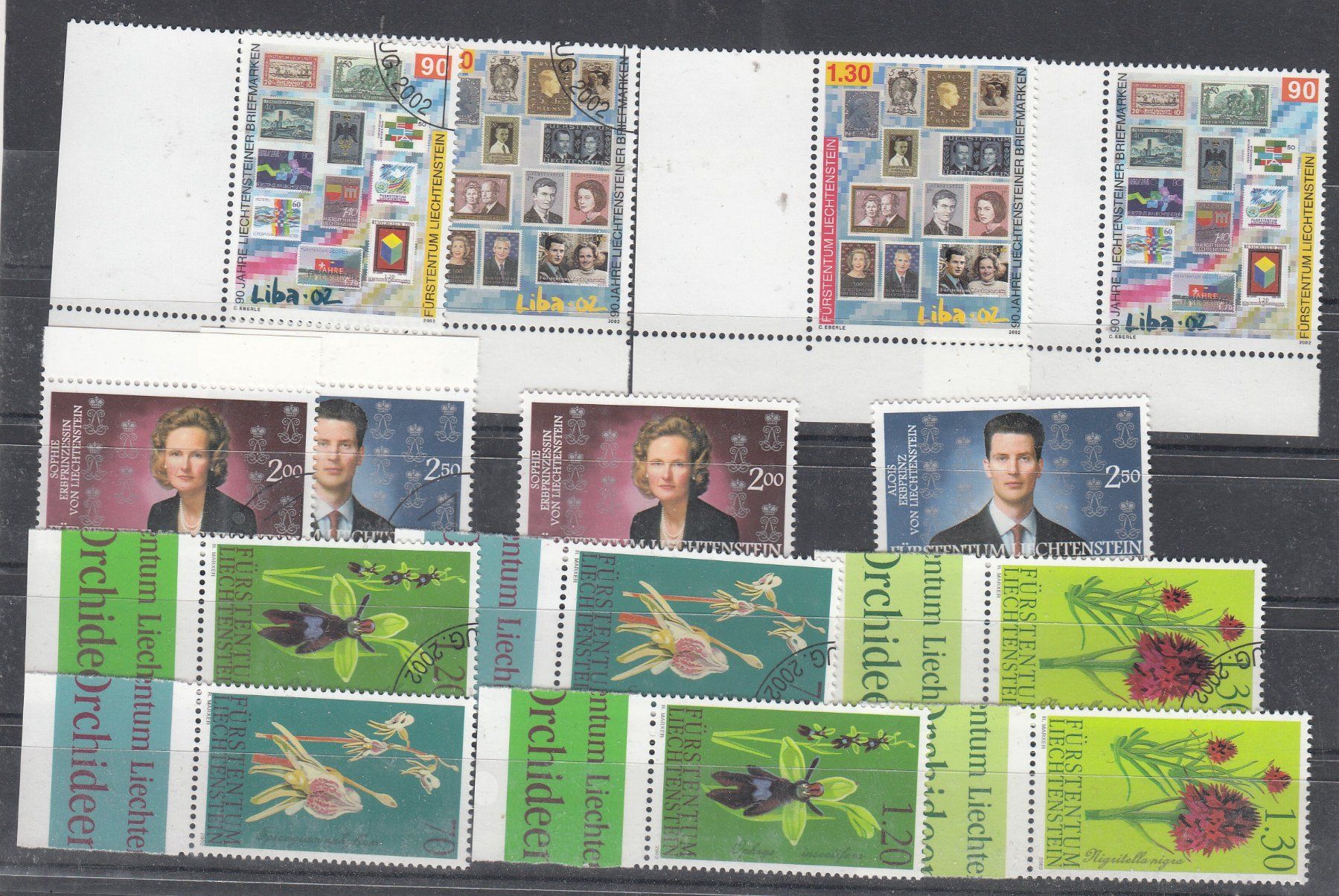 Tutti i francobolli: Fürstentum Liechtenstein Fdc+ Serien 2002 – Usato da Herrliberg venduto da Lfrifda 4