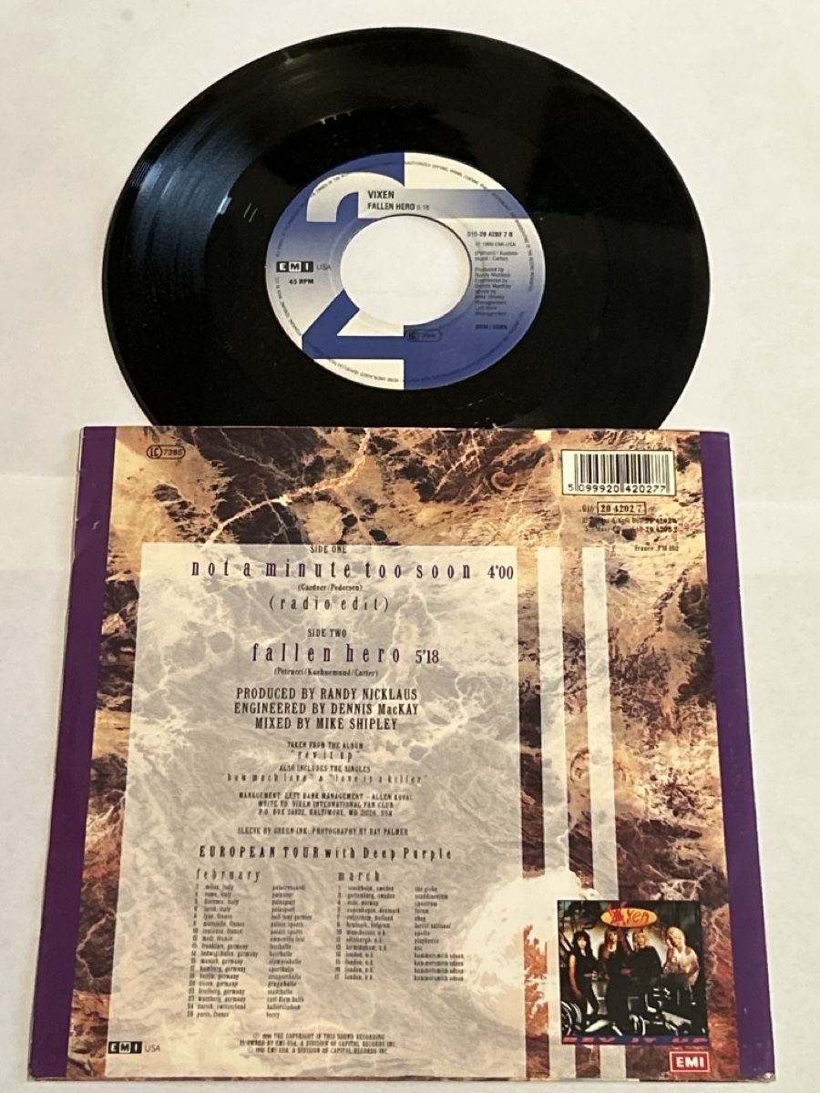 Dischi in vinile: Vixen. 1990. not a minute too soon – Usato da Faulensee venduto da Mizuno06 1