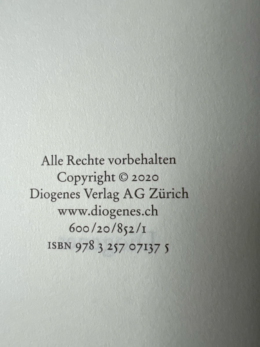 Libri: Bernhard Schlink Abschiedsfarben Diogenes 2020  – Usato da Luzern venduto da nochnichtaltpapier 3