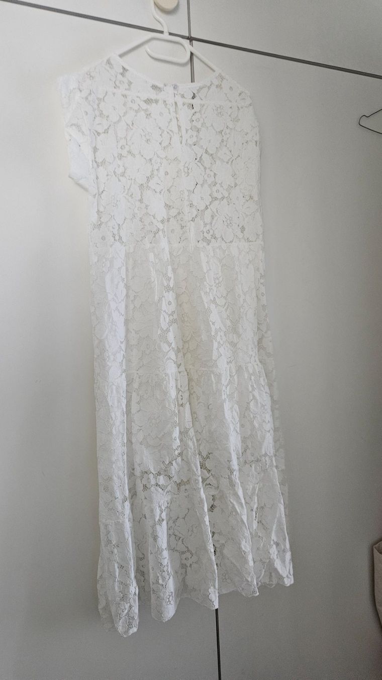 Vestiti: Vestito cotone bianco semitrasparente tg.M/L – Usato da Melano venduto da H-Sara 1