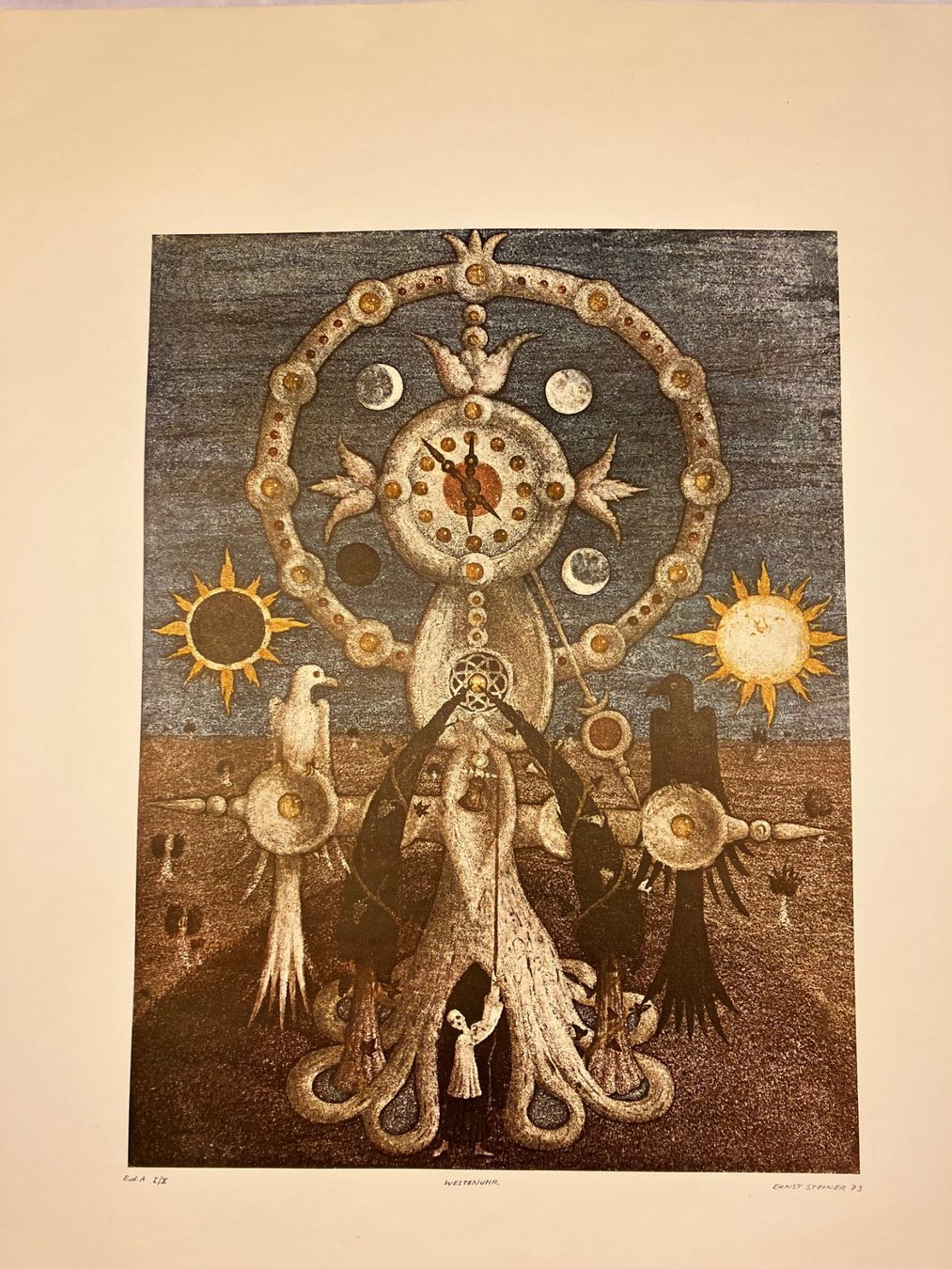 Foto & Immagini: Plakat "Weltenuhr" von Ernst Steiner – Usato da Winterthur venduto da Barunggeli 1