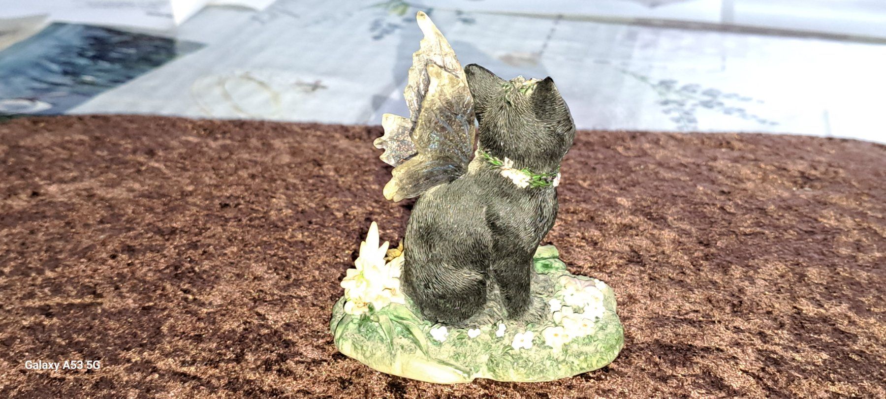 Statuette: Keramik Katze mit Flügeln – Usato da Plagne venduto da Reticulum01 2