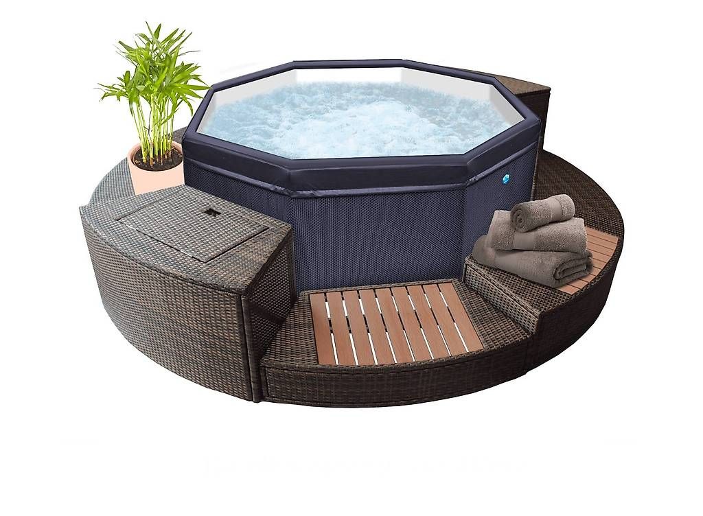 Whirlpool: Spa Portable Netspa Octopus avec Eléments de Mobilier – Usato da Lausanne venduto da UniDecoCasa 1