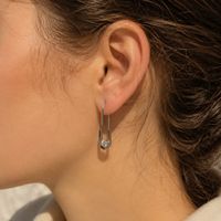 Edelstahl Ohrringe mit Zirconia Neu