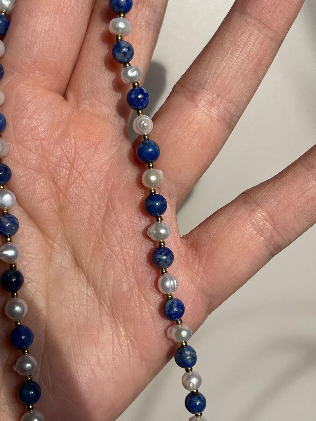 Colliers: Echte Lapislazuli-Perlenkette – Neuf avec emballage d'origine à Schiers par sisikristall 2