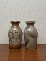 2x organische 70er Design Keramik Vase Scheurich vintage