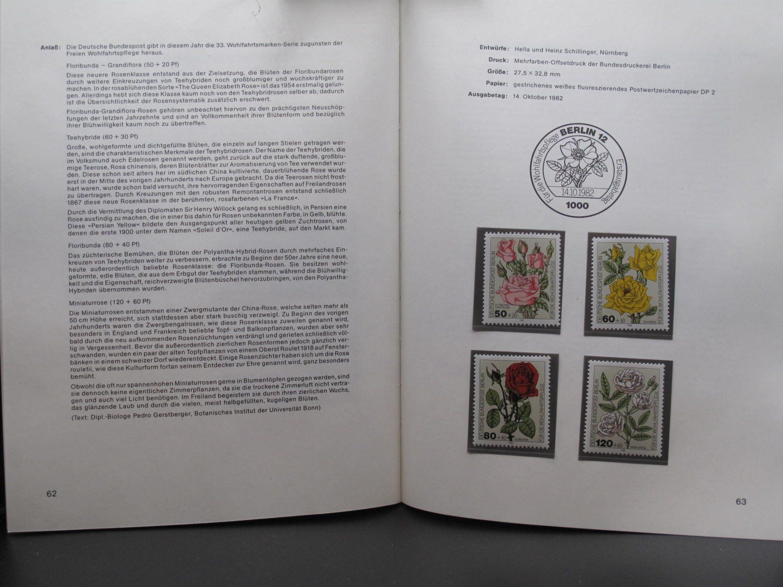 Album: BRD & Berlin 1982 Sonderpostwertzeichen buch ** – Usato da Wil SG venduto da fva01 8