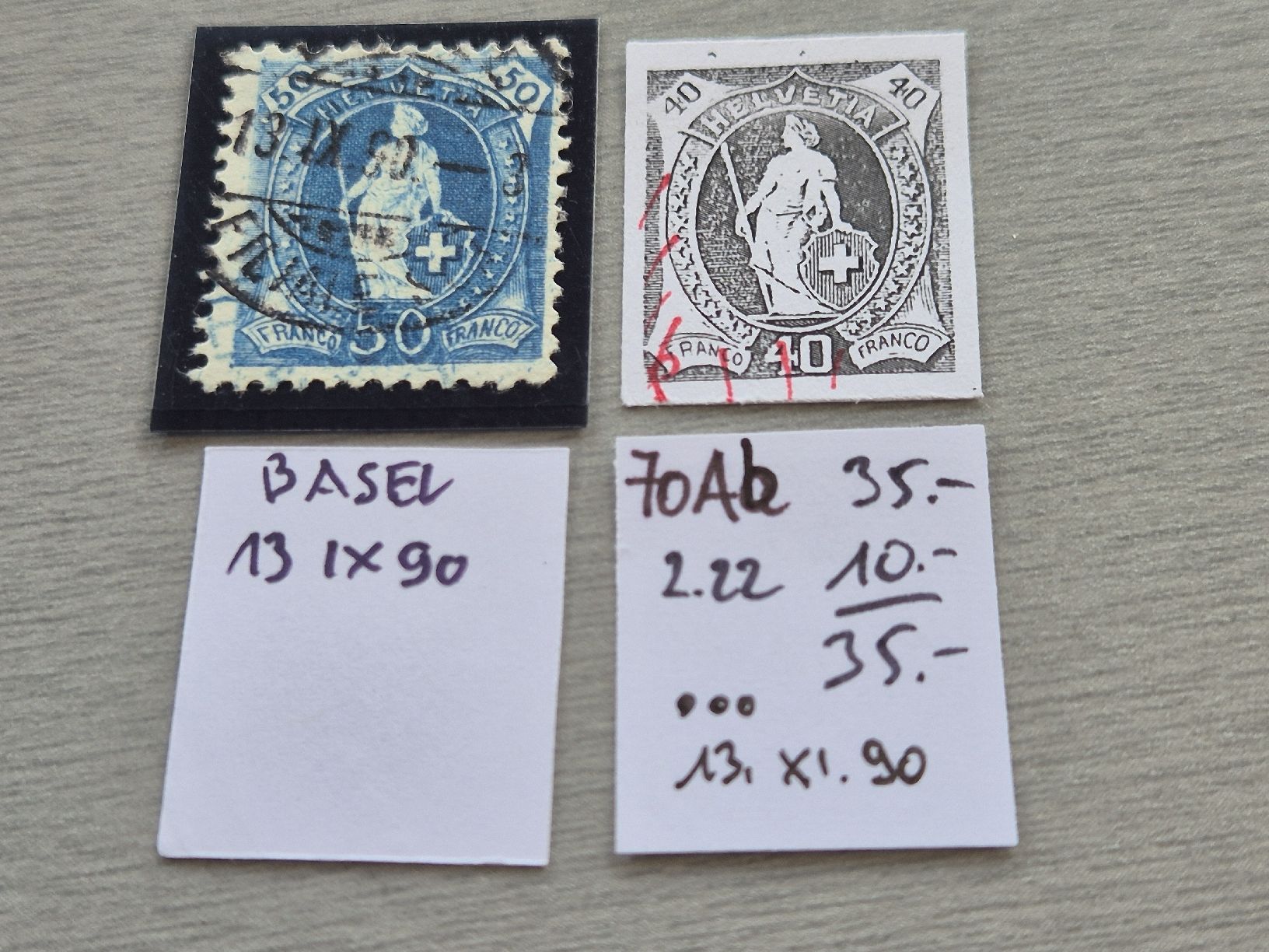 Tutti i francobolli: Stehende 70Ab, ab 1.- – Usato da Burgdorf venduto da Glossy01