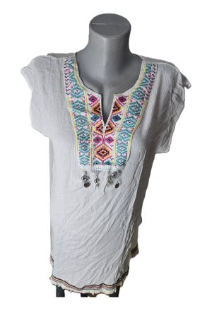 Romantisches T-Shirt Gr. S Long Boho Ethno Hippie Coachella
