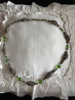 Antike Kette mit Glasperlen und facettirt