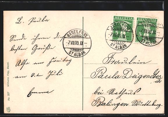 Cartoline postali: Basel, Rathaus, Wappen der Kantone, Schw – Usato da Berlin venduto da bartko-reher 1