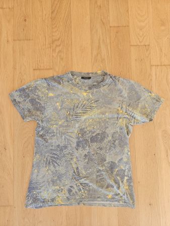Shirt, Regular Fit, Grau/Gelb, Grösse M - Top Zustand!