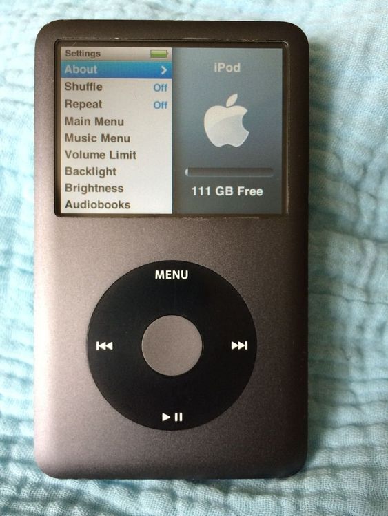 Funda rígida para Apple iPod Classic con chapado de aluinio color gris