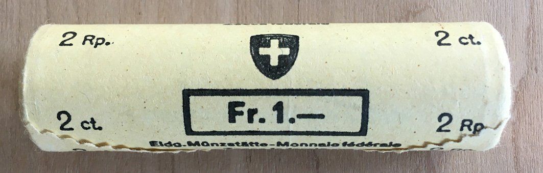 Tutti le monete: 2 Rappen, 1968, 50 Stück, originalverpackt – Nuovo e nell'imballaggio originale da Füllinsdorf venduto da Bubnik