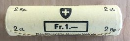 2 Rappen, 1968, 50 Stück, originalverpackt