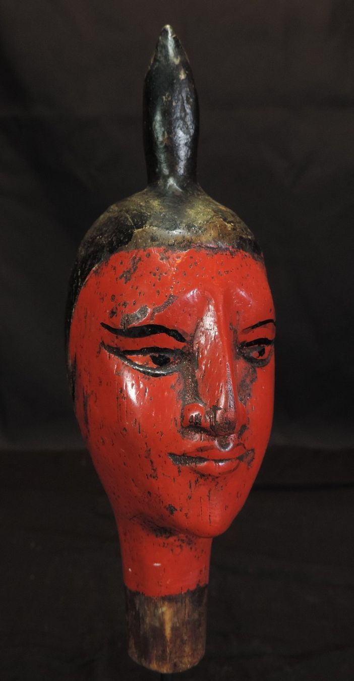 Statuette: alter Indianer Kopf aus Holz – Usato da Duggingen venduto da doogbua 4