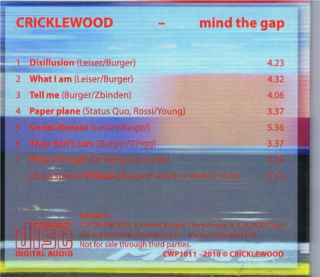 CDs: Cricklewood «Mind the Gap» – Gebraucht aus Unterengstringen von Lastchance 1