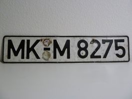 Nummernschild Auto / Kfz-Kennzeichen Deutschland MK-M 8275