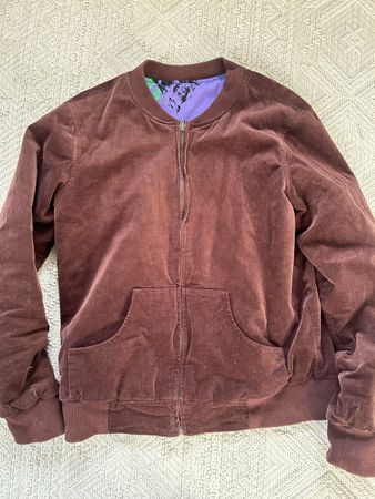 Wendejacke braun bunt gemustert Grösse S/M